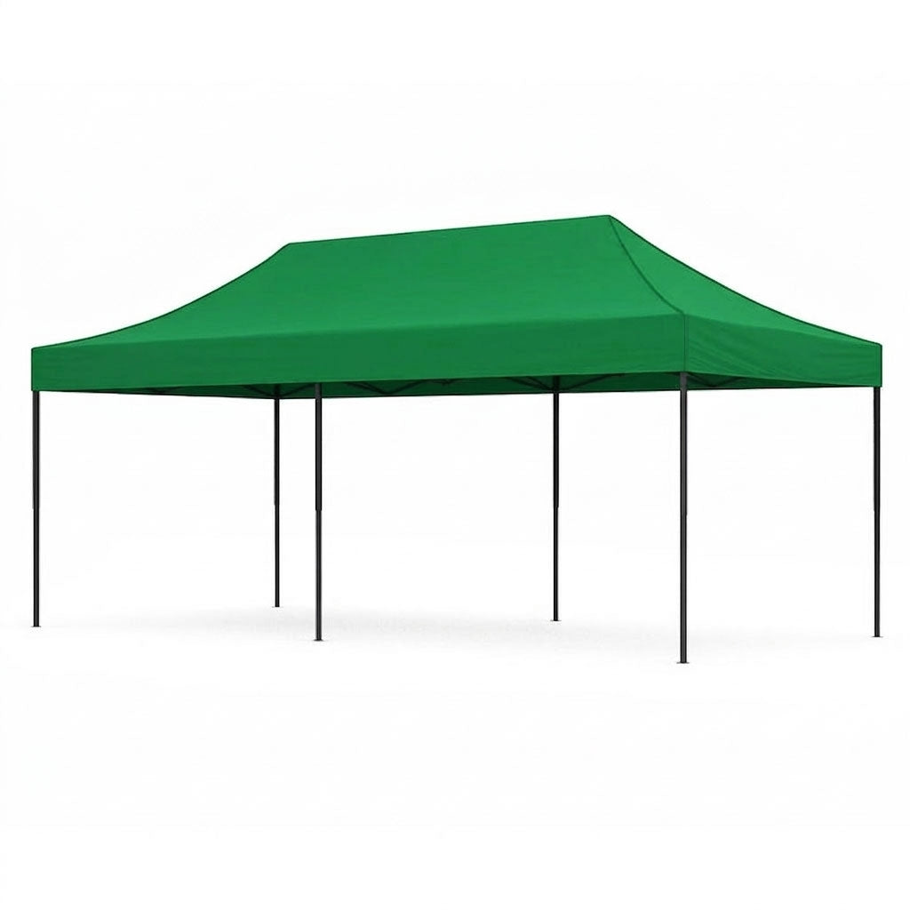 Automatic 3x6m Garden Gazebo Tent, Green, Steel Frame