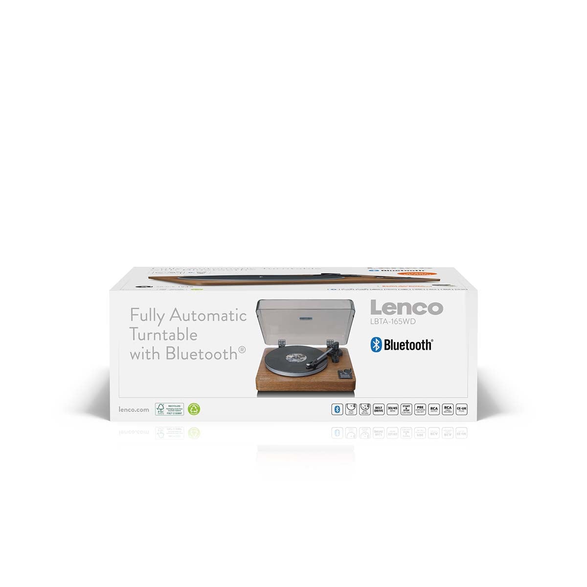 Automatic Bluetooth Turntable with Pre-Amp, Metal Platter