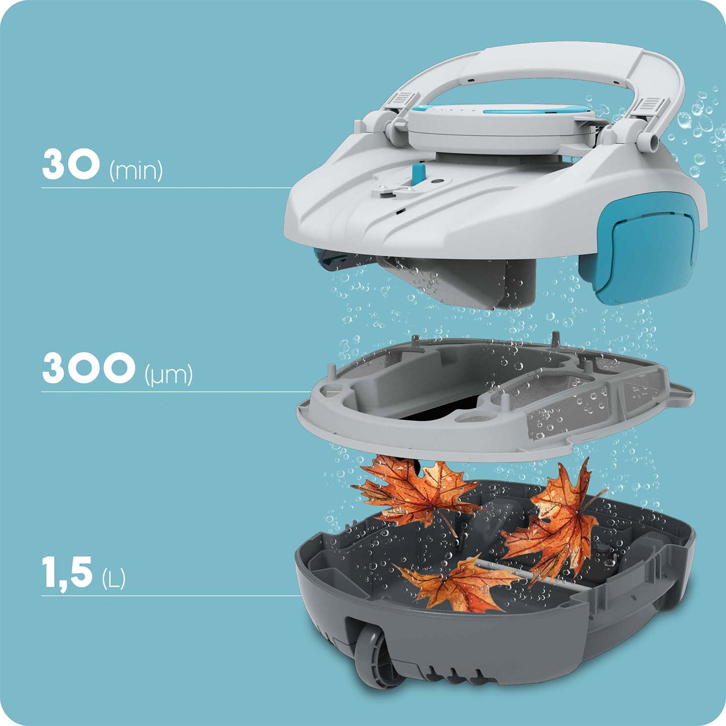 Automatic Pool Cleaner – Cordless Robot for Flat Bottom Pools