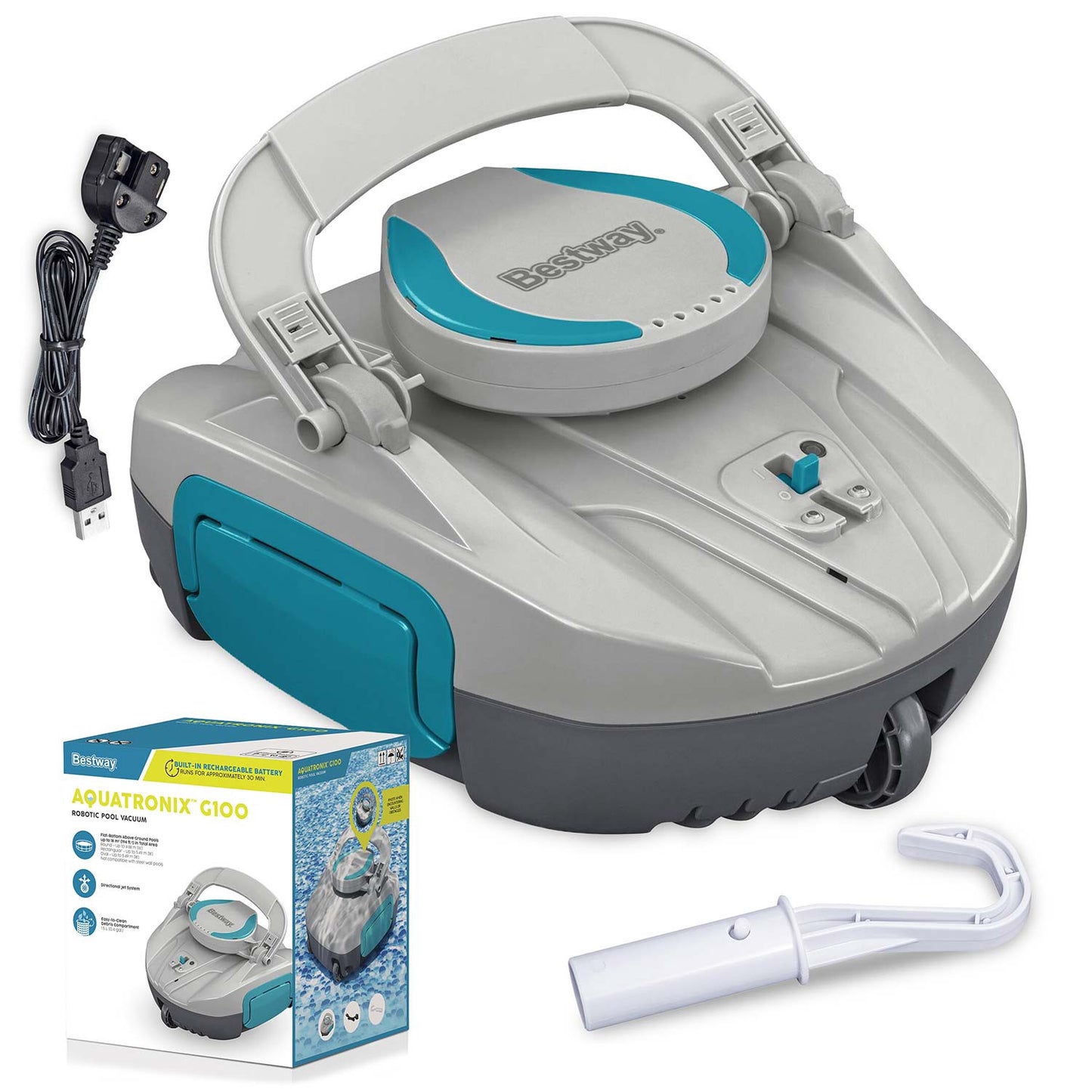 Automatic Pool Cleaner – Cordless Robot for Flat Bottom Pools