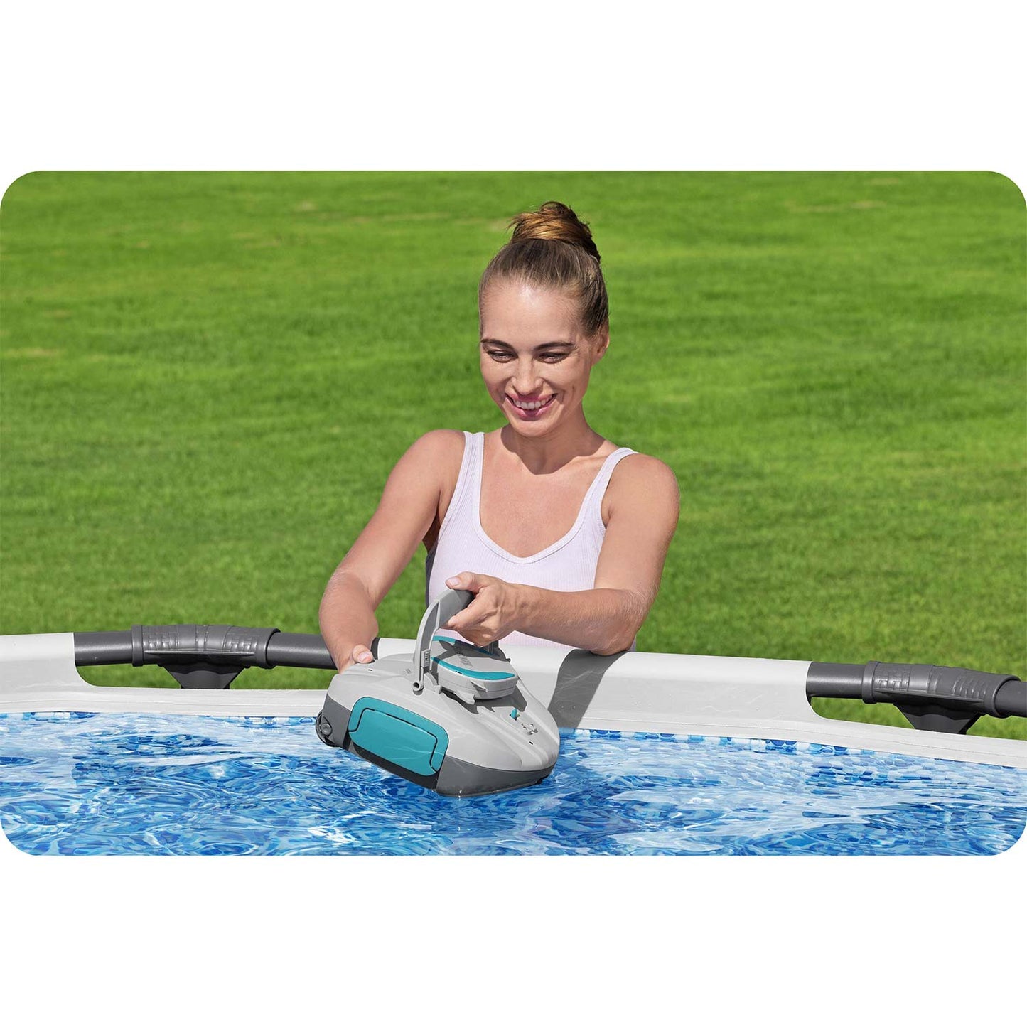 Automatic Pool Cleaner – Cordless Robot for Flat Bottom Pools