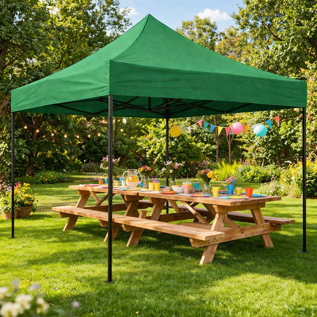 Automatic Pop-Up Garden Canopy Tent, 3x3m, Green