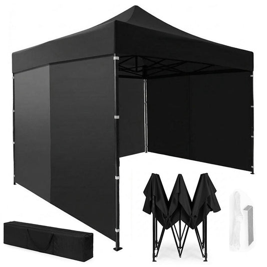 Automatic Pop-Up Garden Pavilion Tent, 3x3 m, Black