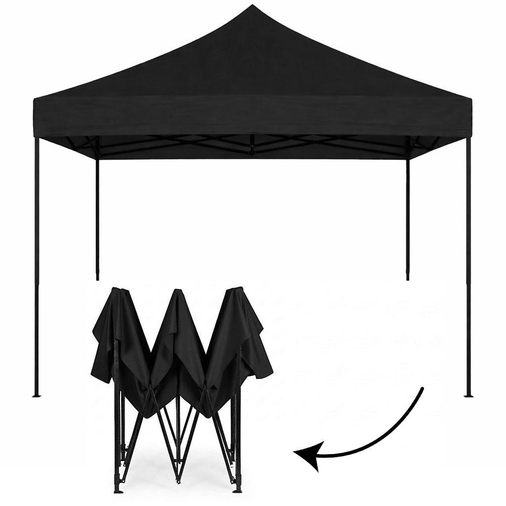 Automatic Pop-Up Garden Pavilion Tent, 3x3 m, Black