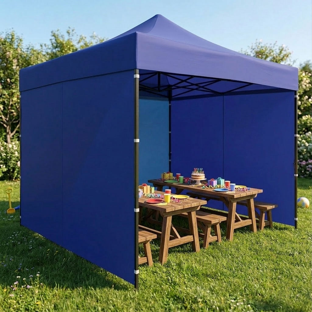 Automatic Pop-Up Garden Pavilion Tent, 3x3 m, Blue