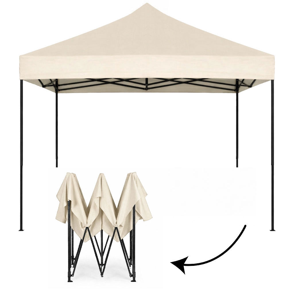 Automatic Pop-Up Garden Tent, 3x3m, Beige, Steel Frame