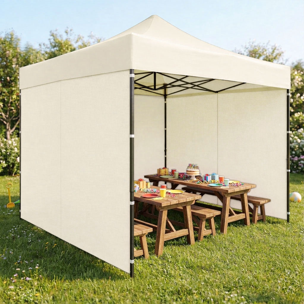 Automatic Pop-Up Garden Tent, 3x3m, Beige, Steel Frame