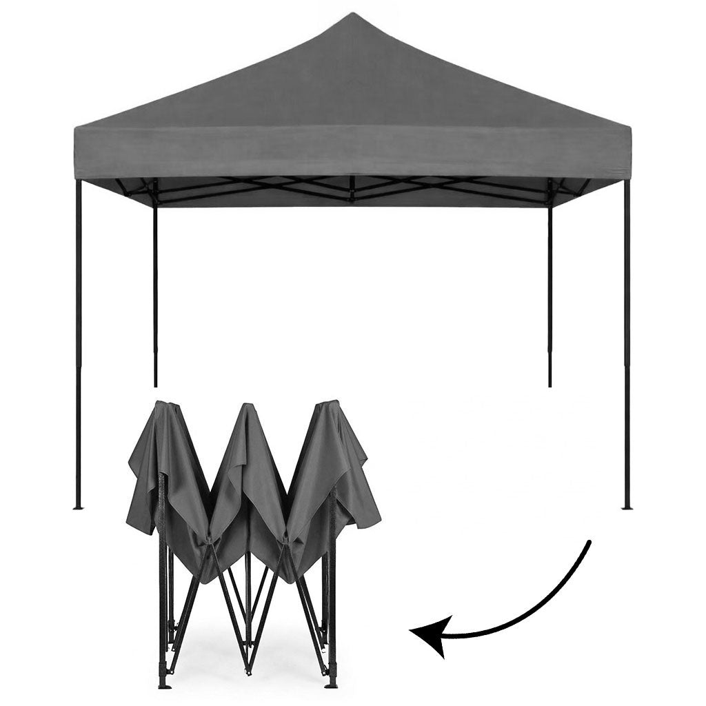 Automatic Pop-Up Garden Tent, 3x3m, Grey, Adjustable