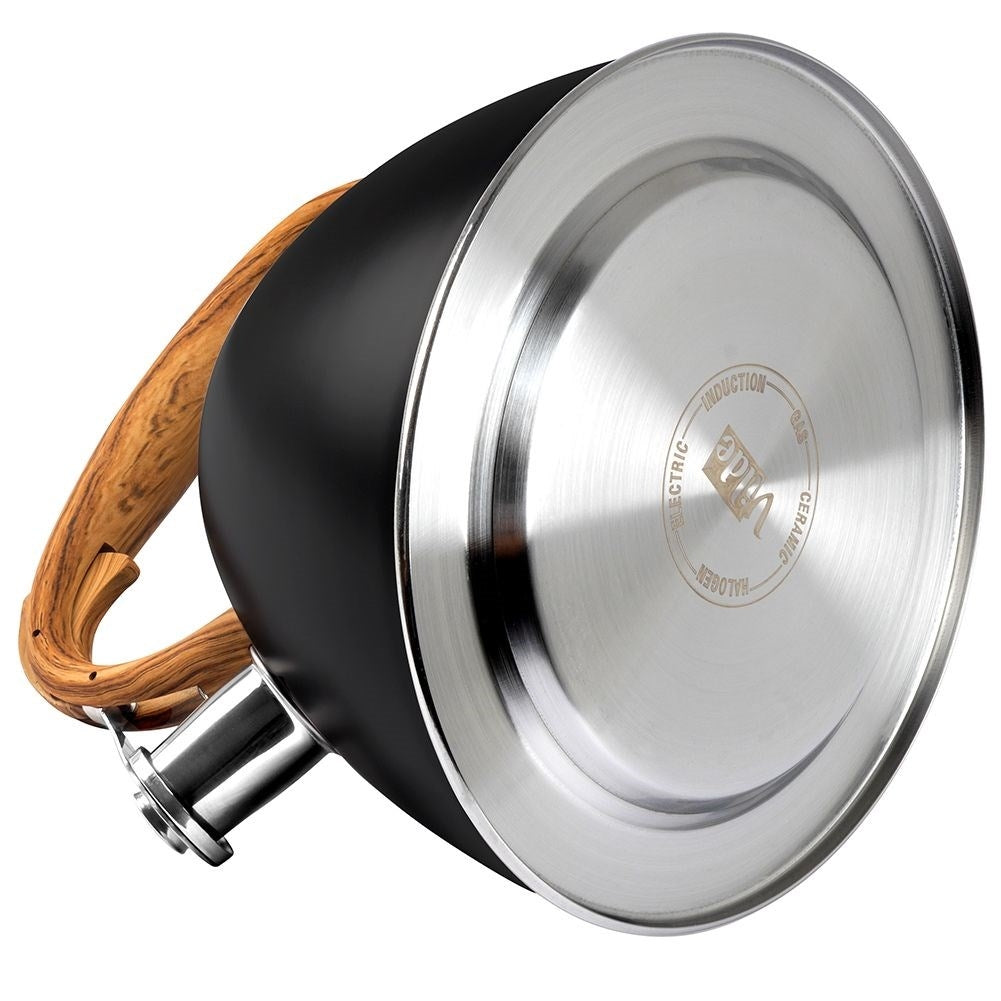 Automatic Whistle Iron in Black Stainless Steel for All Stoves