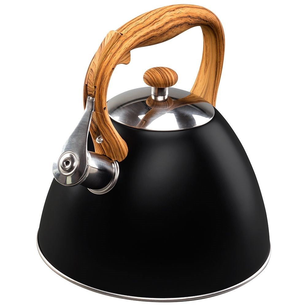 Automatic Whistle Iron in Black Stainless Steel for All Stoves