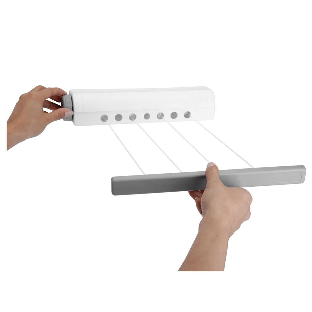 Automatic drying rack with four lines for small spaces