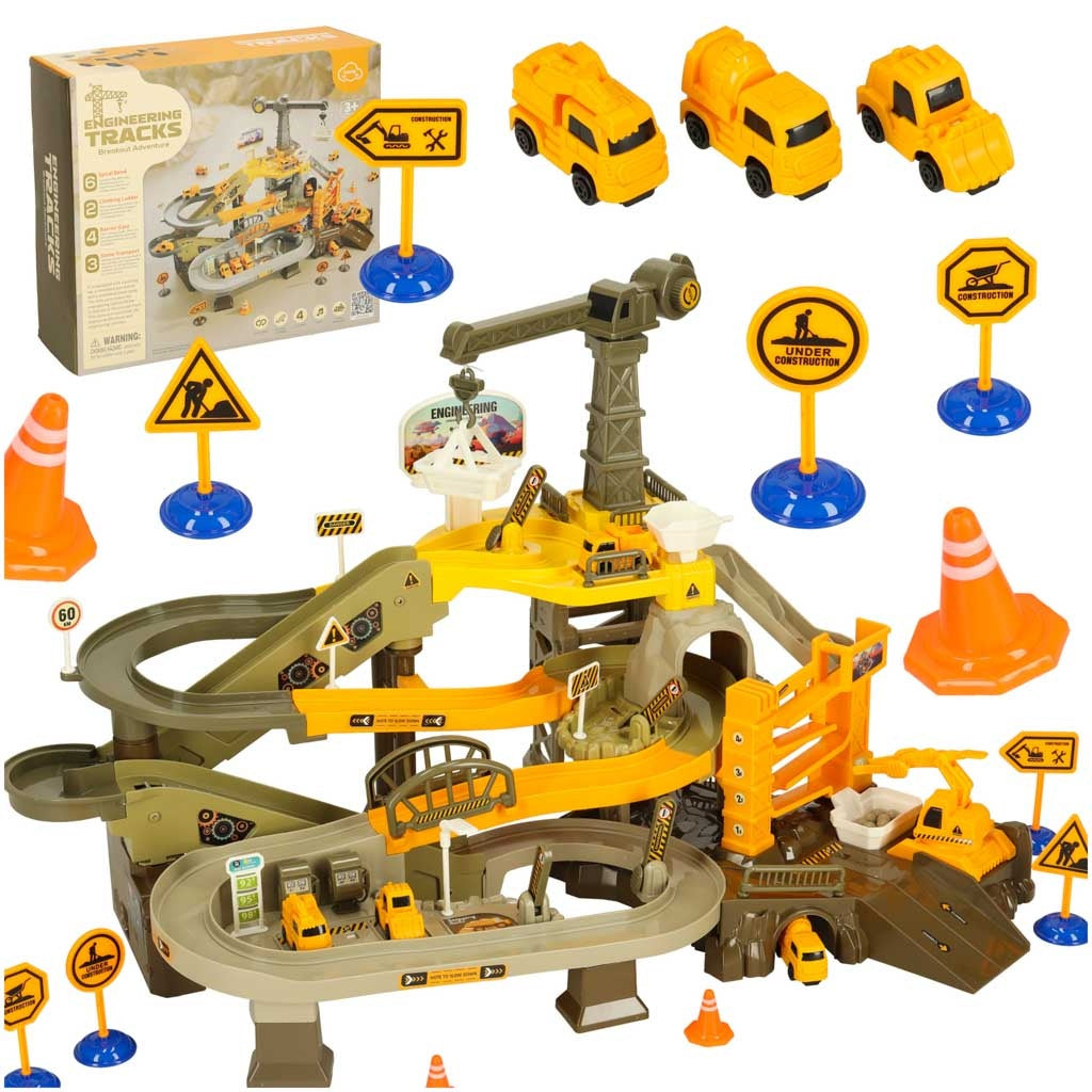 Auto racing track mine mining