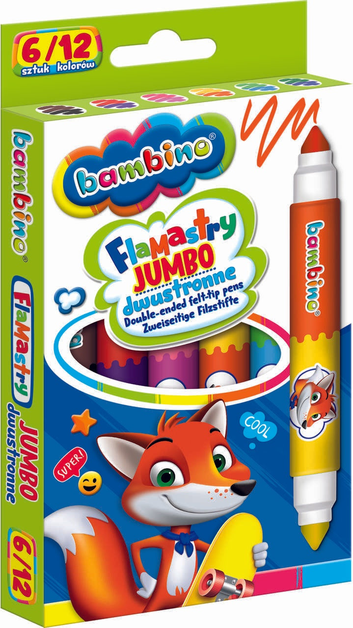 BAMBINO Double-sided markers Jumbo 6 pcs/12 colours