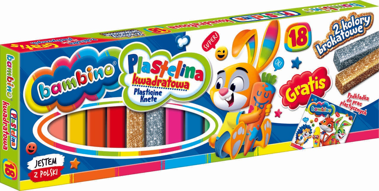 BAMBINO Plasticine square 18 colours
