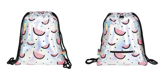 BAMBINO drawstring backpack white pearl watermelons