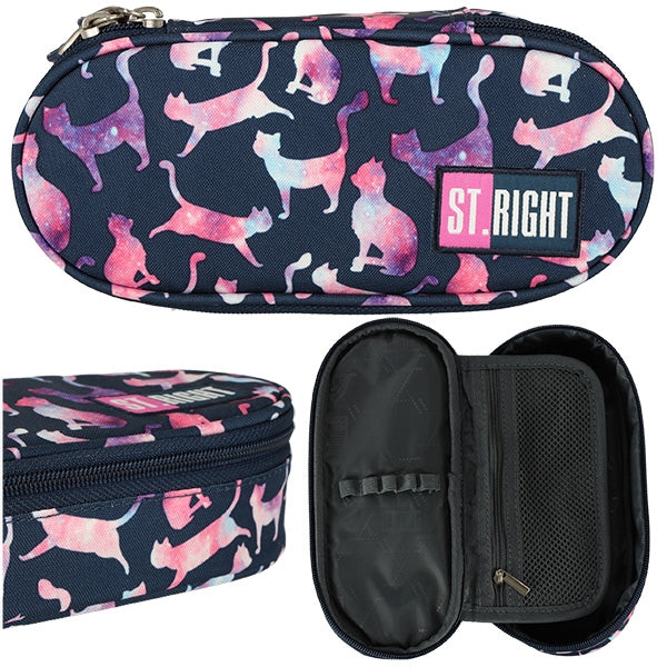 BAMBINO stiff sachet pencil case with flap cats