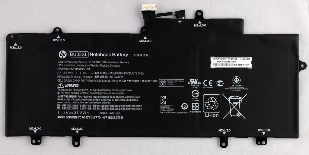 BATT 3C 37WHr 3.28Ah LI BU03037XL-PL