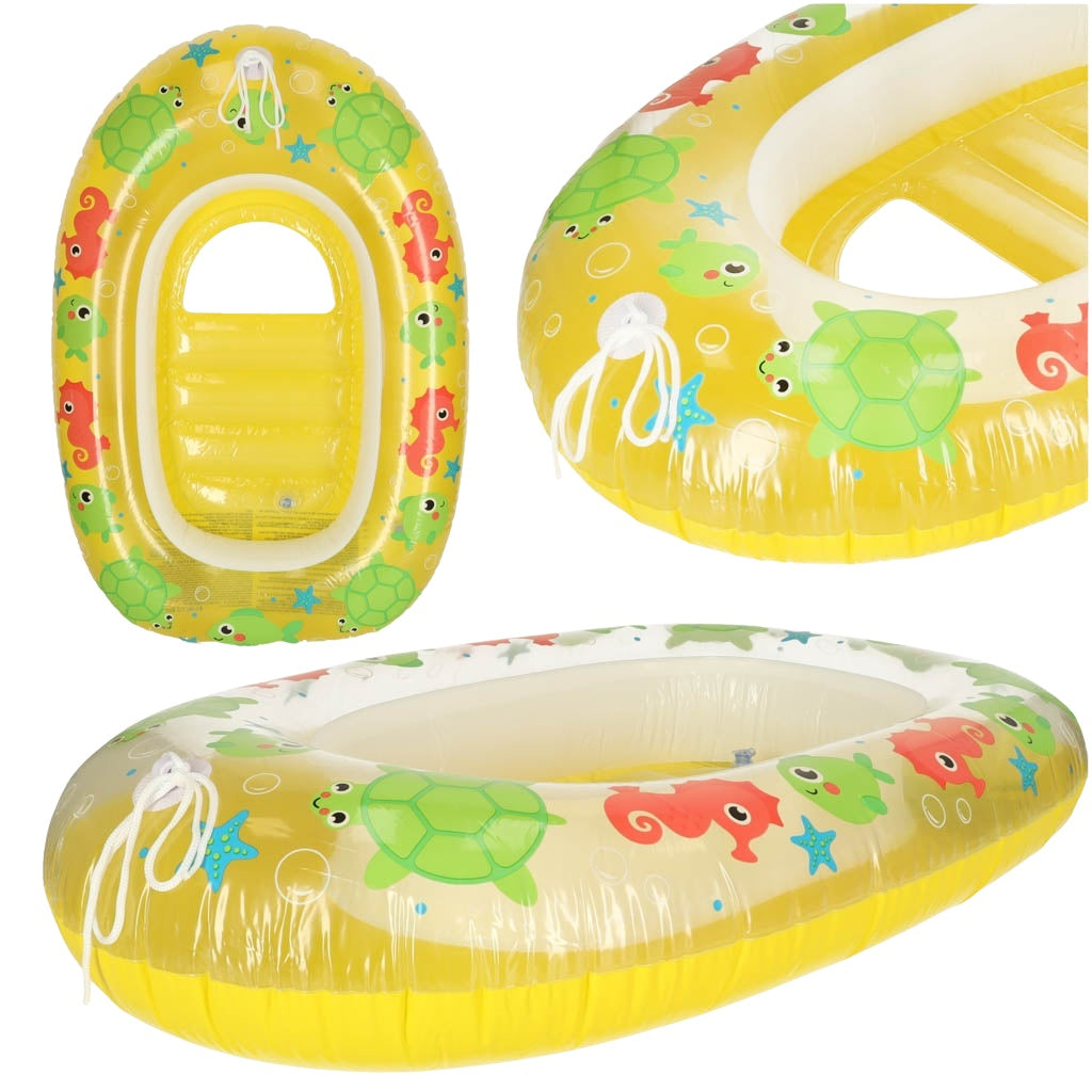 BESTWAY 34037 inflatable pontoon boat mattress yellow 3-6 years old