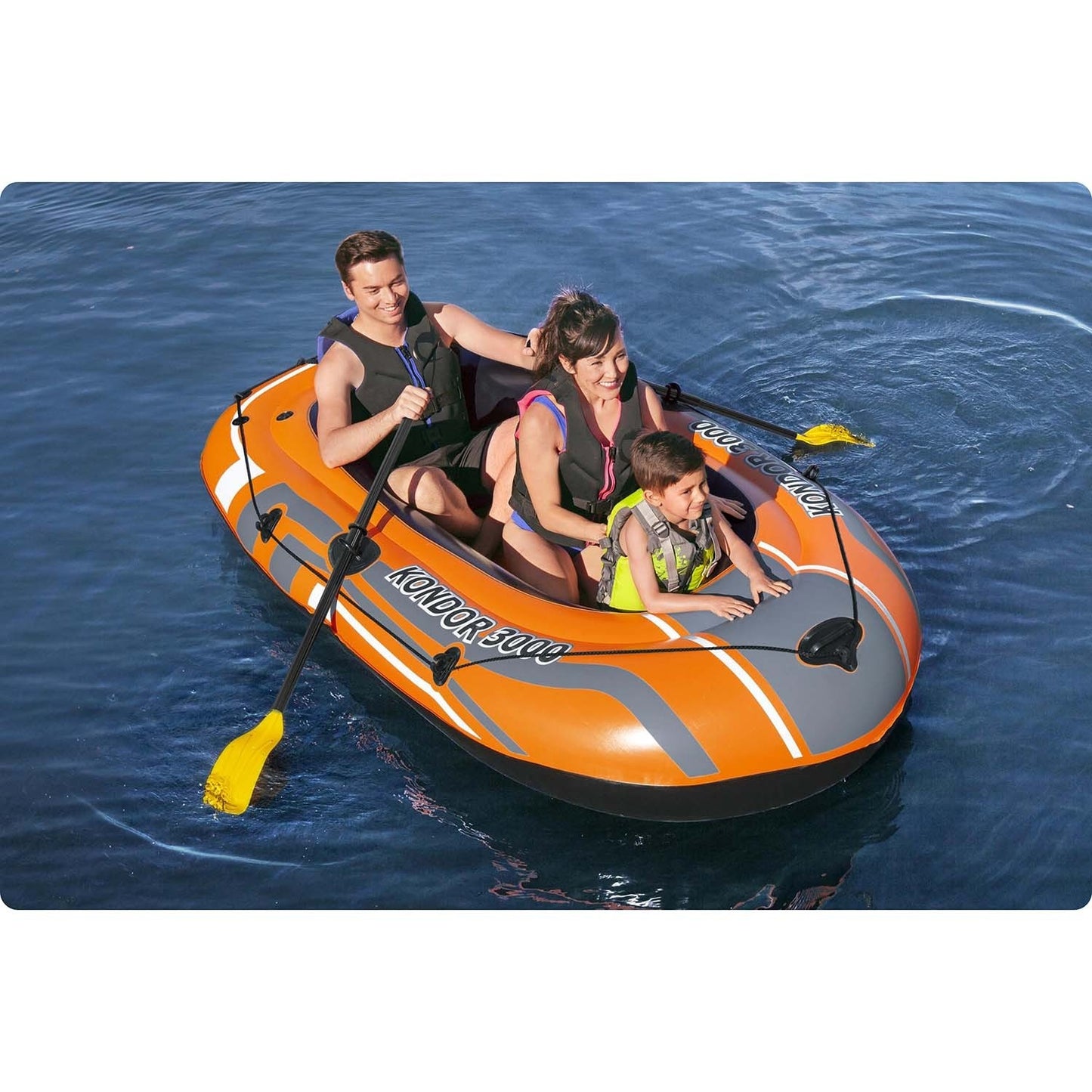 BESTWAY Kondor 3000 inflatable pontoon + oars, pump