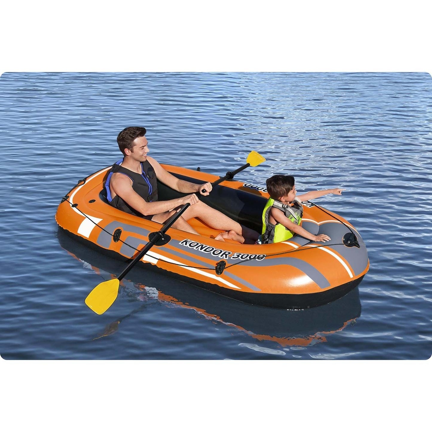 BESTWAY Kondor 3000 inflatable pontoon + oars, pump