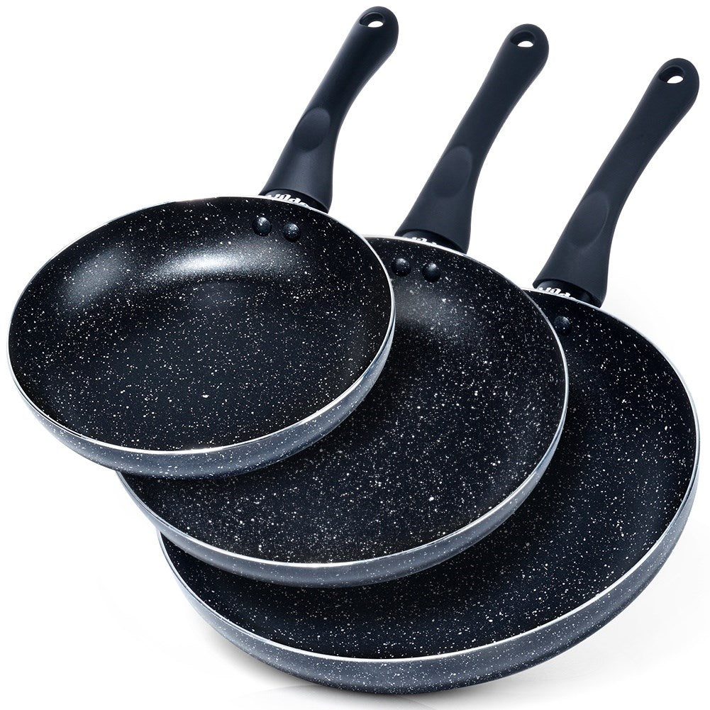 BLACK LINE granite frying pan set, 3 pcs., 20/24/28 cm