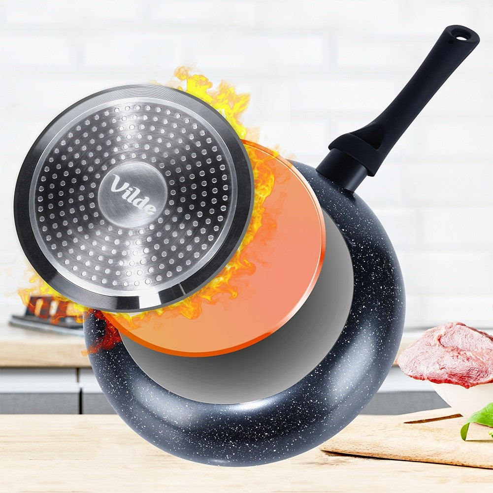 BLACK LINE granite frying pan set, 3 pcs., 20/24/28 cm