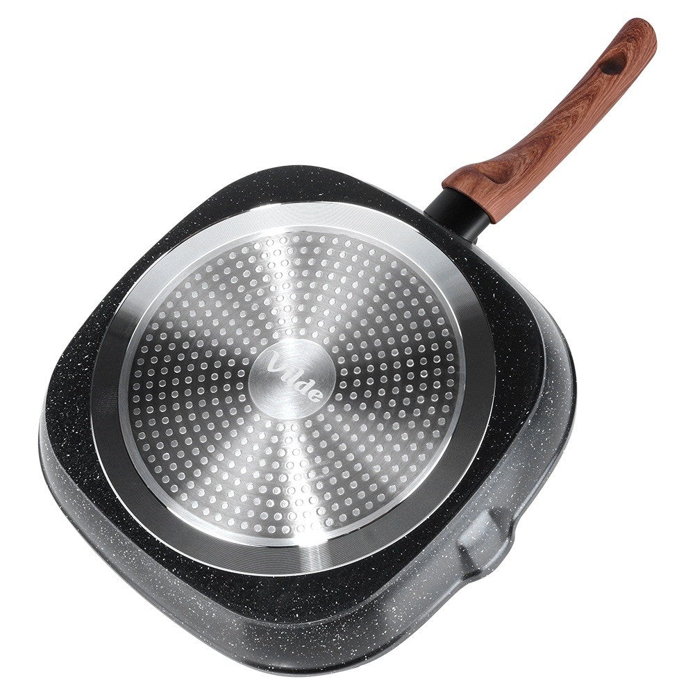 BLACK&WOOD square granite grill pan 28x28 cm