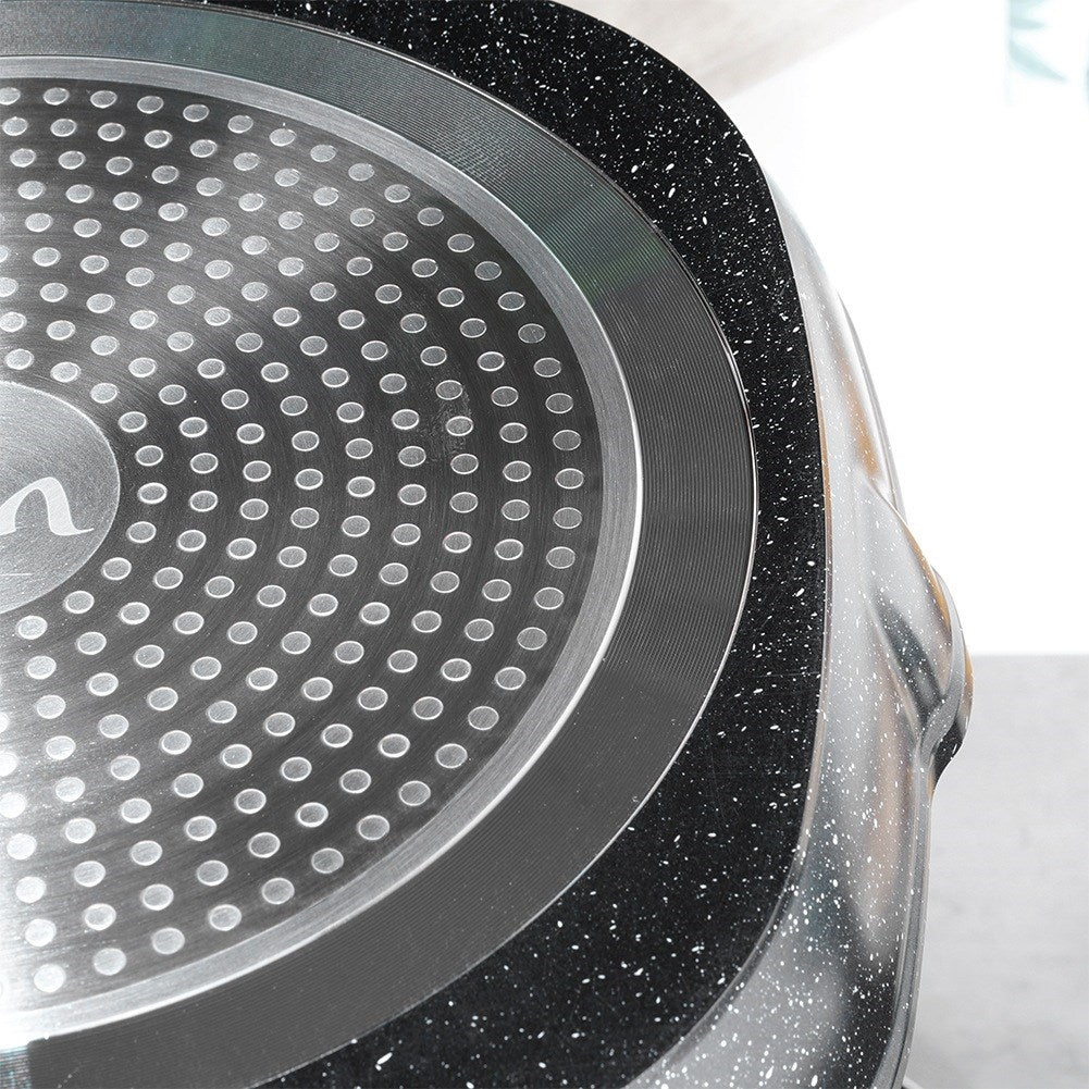 BLACK&WOOD square granite grill pan 28x28 cm