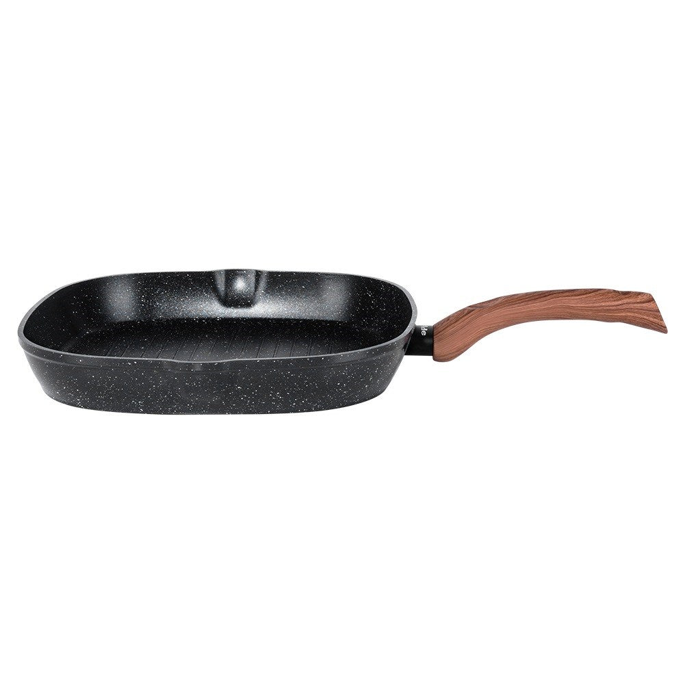 BLACK&WOOD square granite grill pan 28x28 cm