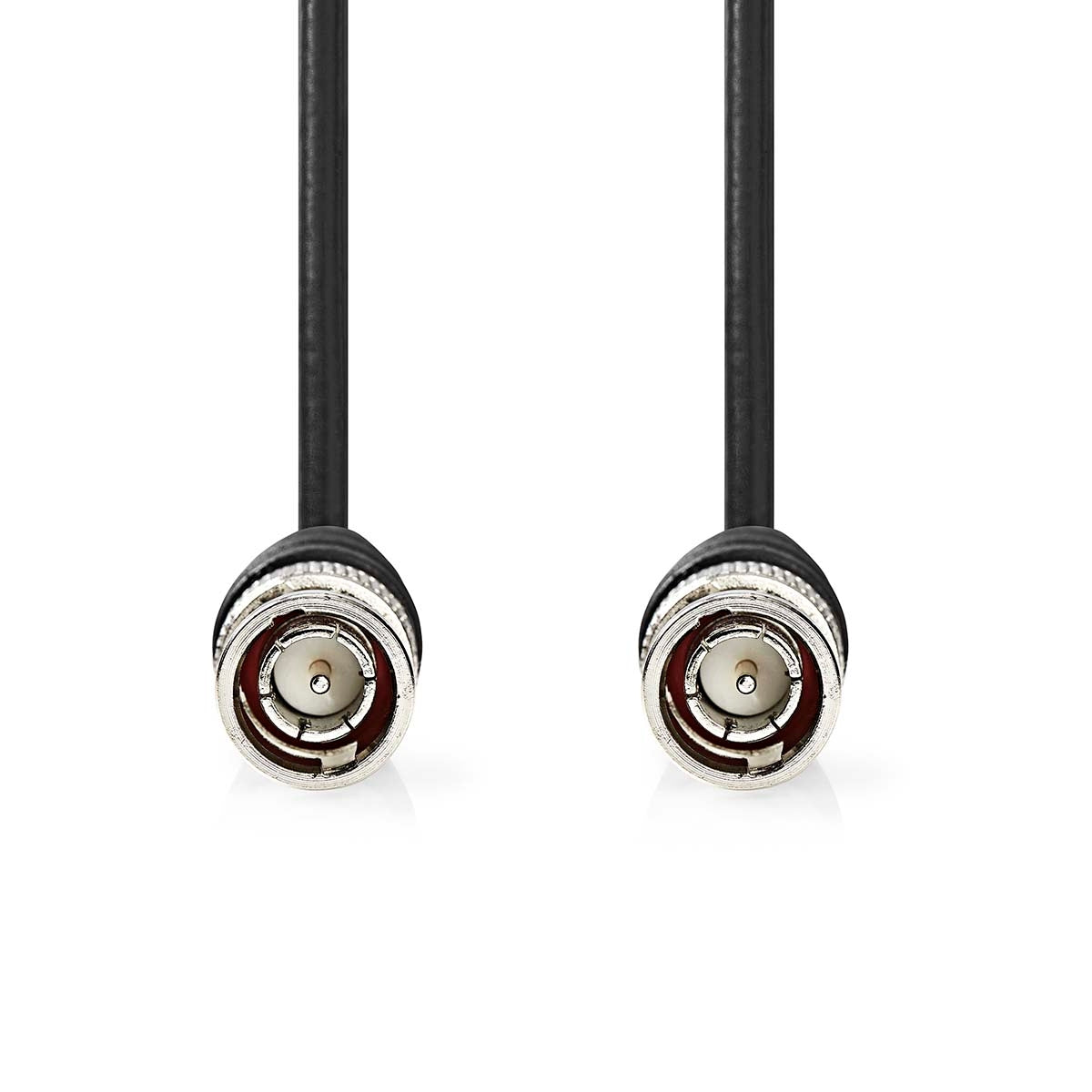 BNC video cable | BNC Male | BNC Male | Nickel Plated | 75 Ohm | 2.00 m | Round | PVC | Black | Label