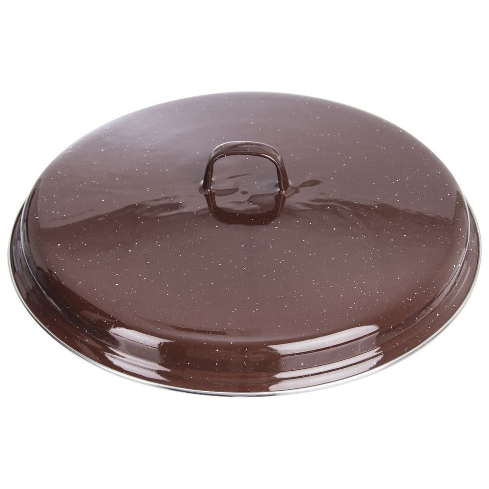 BROWN 36 cm enameled lid