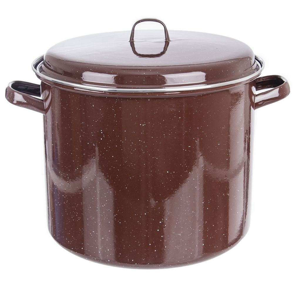 BROWN 36 cm enameled lid