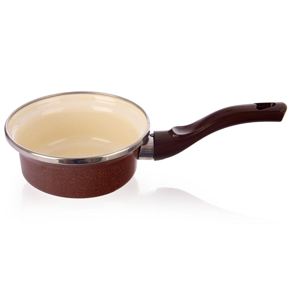 BROWN enameled saucepan 12 cm, 350 ml