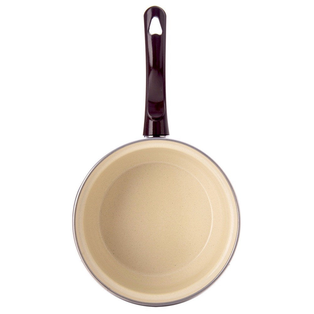 BROWN enameled saucepan 16 cm, 1 l