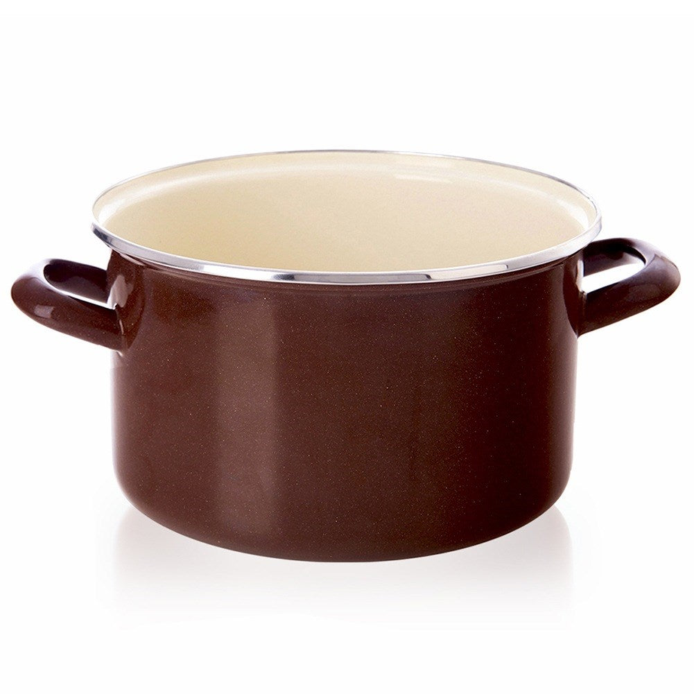 BROWN enamel pot 20 cm, 3 l