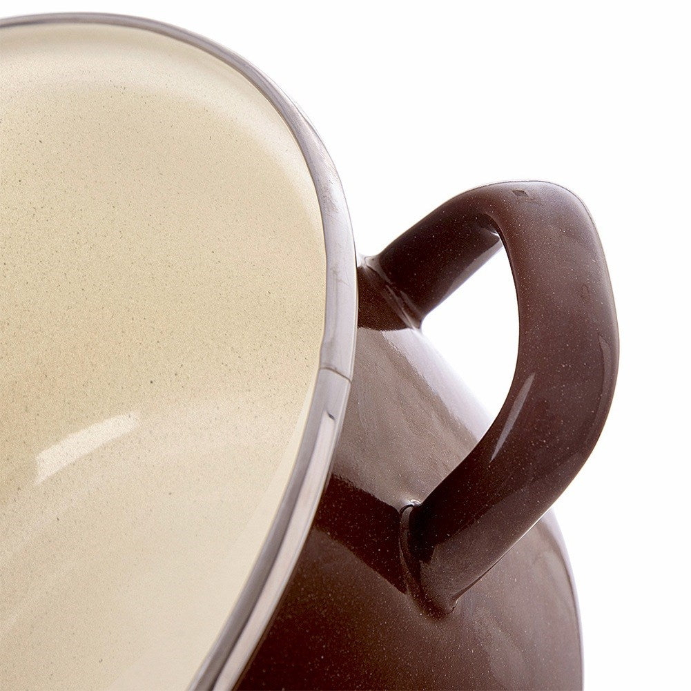 BROWN enamel pot 22 cm, 4 l