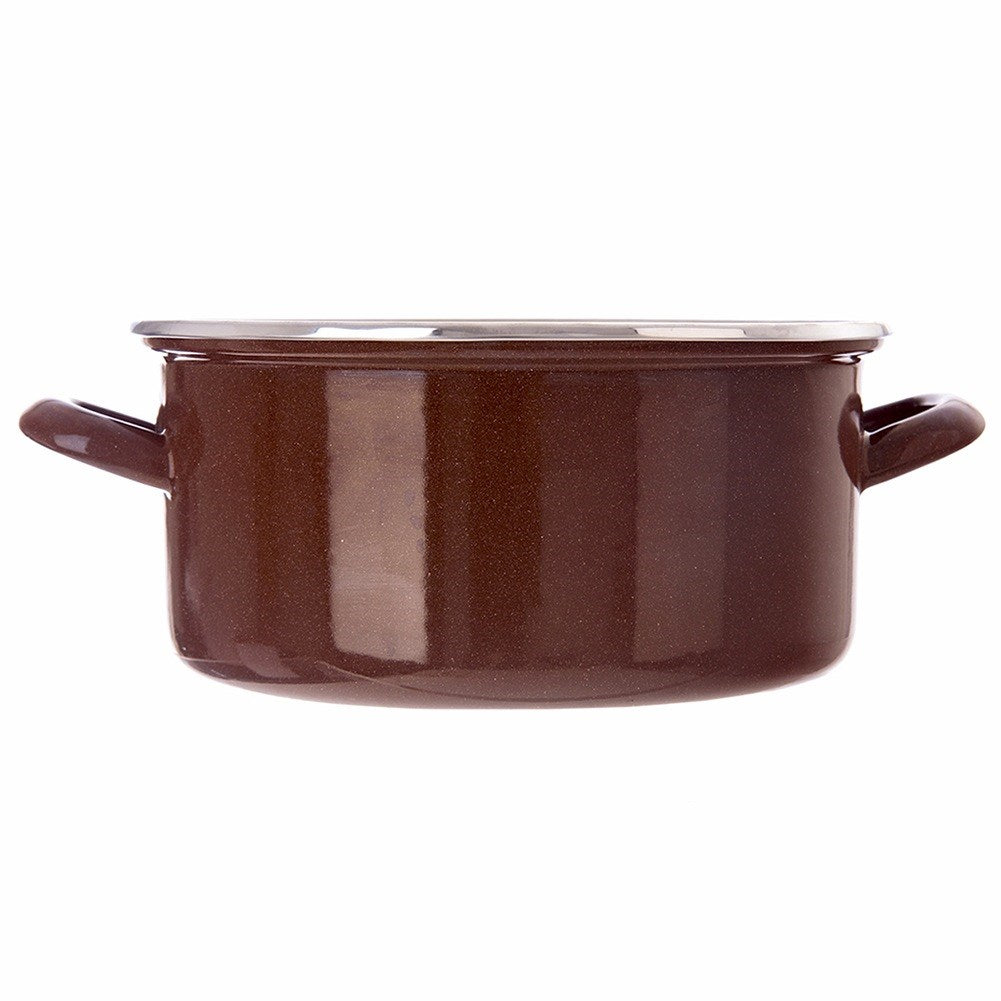 BROWN enamel pot 26 cm, 5 l
