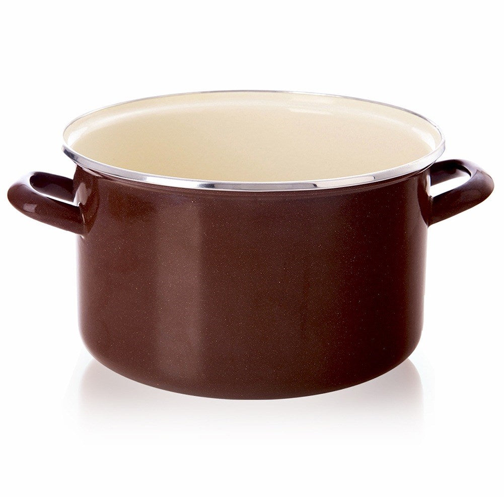 BROWN enamel pot 26 cm, 6.5 l