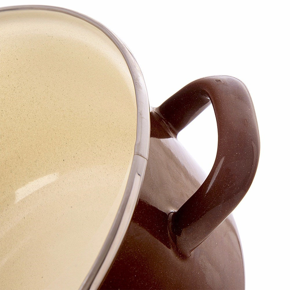 BROWN enamel pot 26 cm, 6.5 l