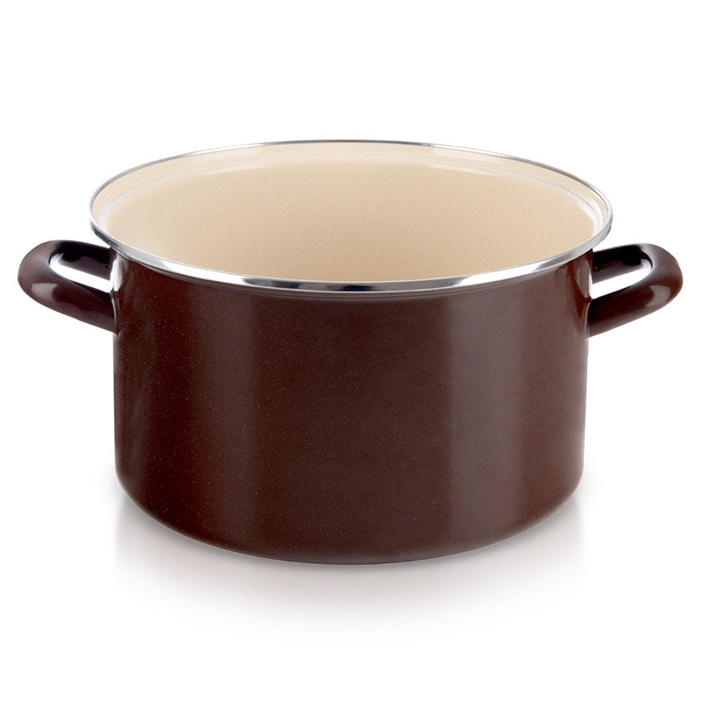 BROWN enamel pot 28 cm, 8 l