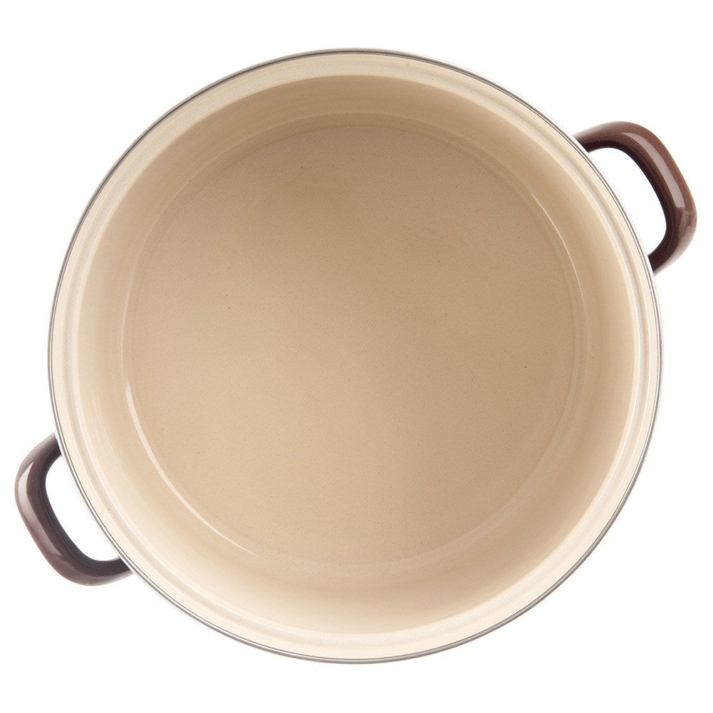 BROWN enamel pot 28 cm, 8 l