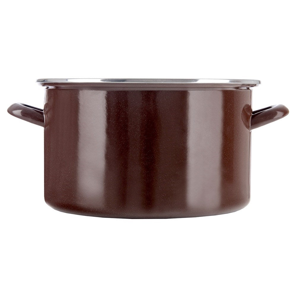 BROWN enamel pot 28 cm, 8 l