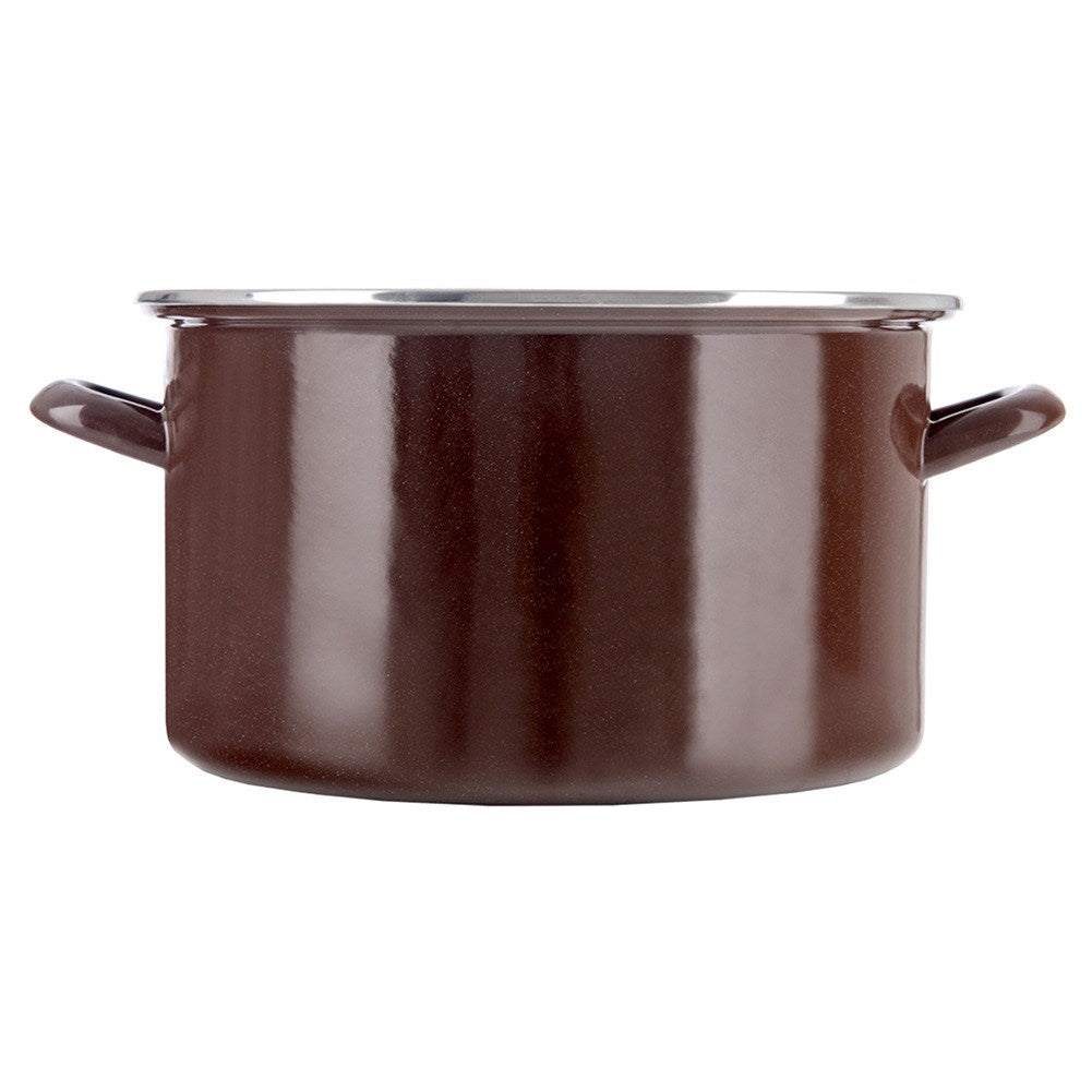 BROWN enamel pot 30 cm, 10 l