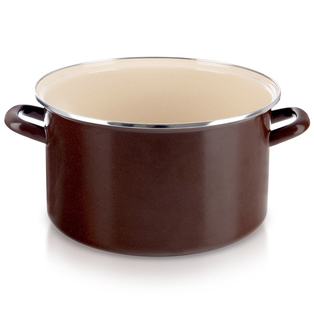 BROWN enamel pot 32 cm, 11.5 l