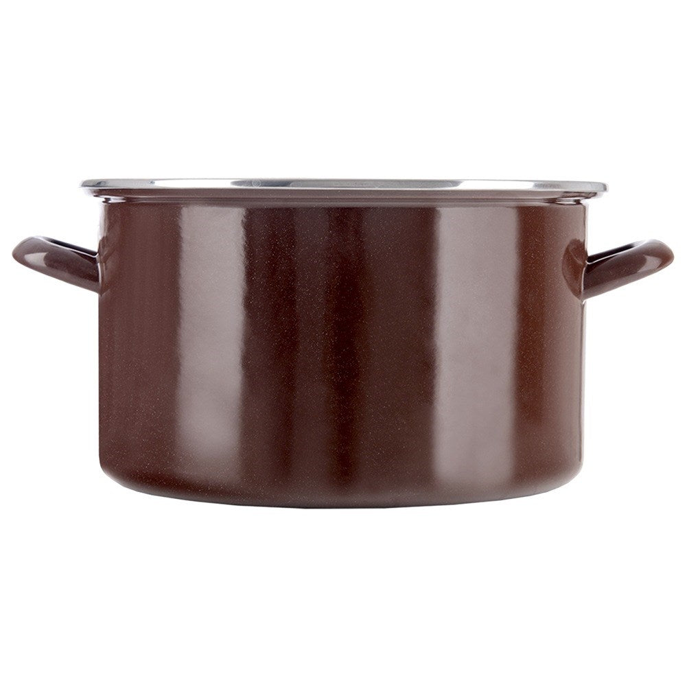 BROWN enamel pot 32 cm, 11.5 l
