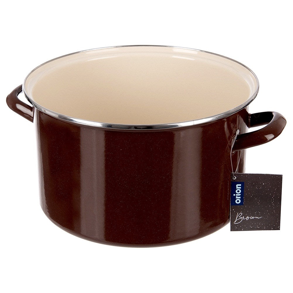BROWN enamel pot 32 cm, 11.5 l
