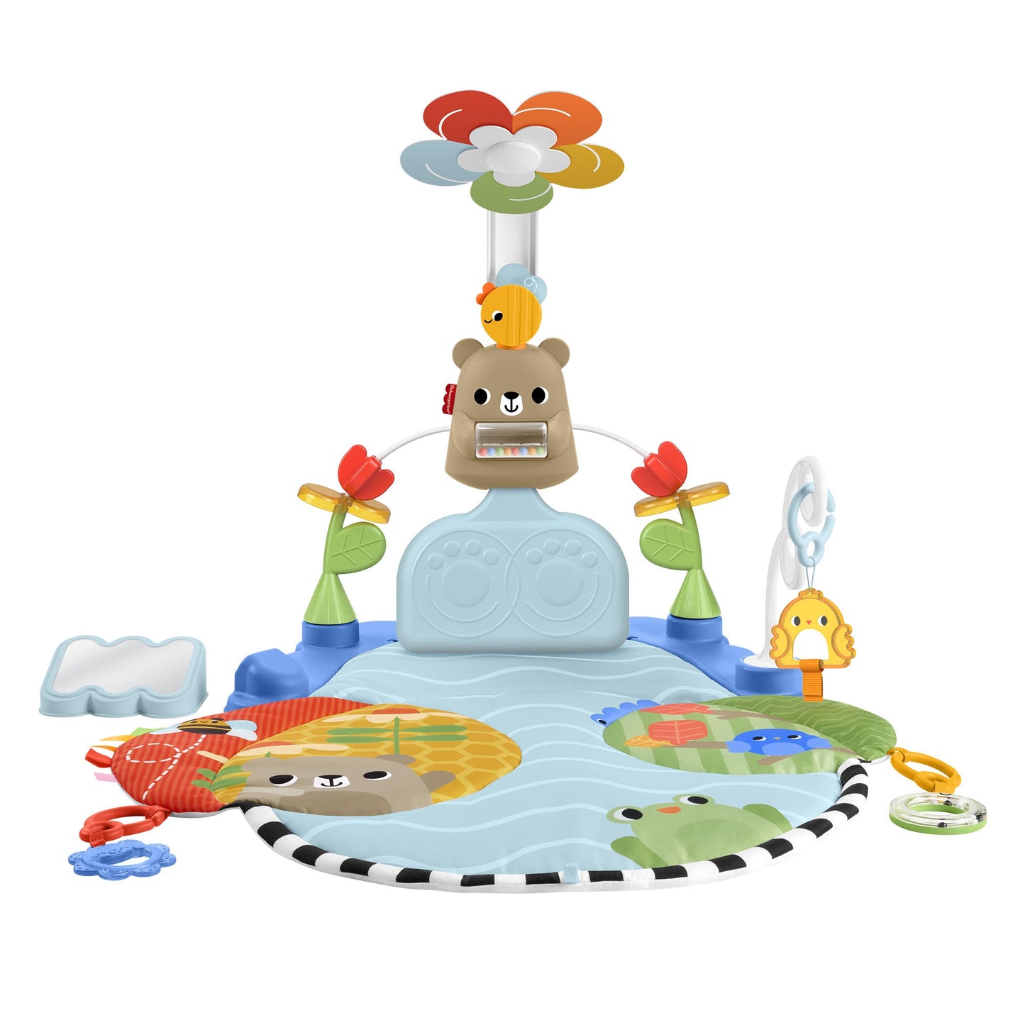 Baby Activity Gym with Kick-Activated Mobile and Mirror