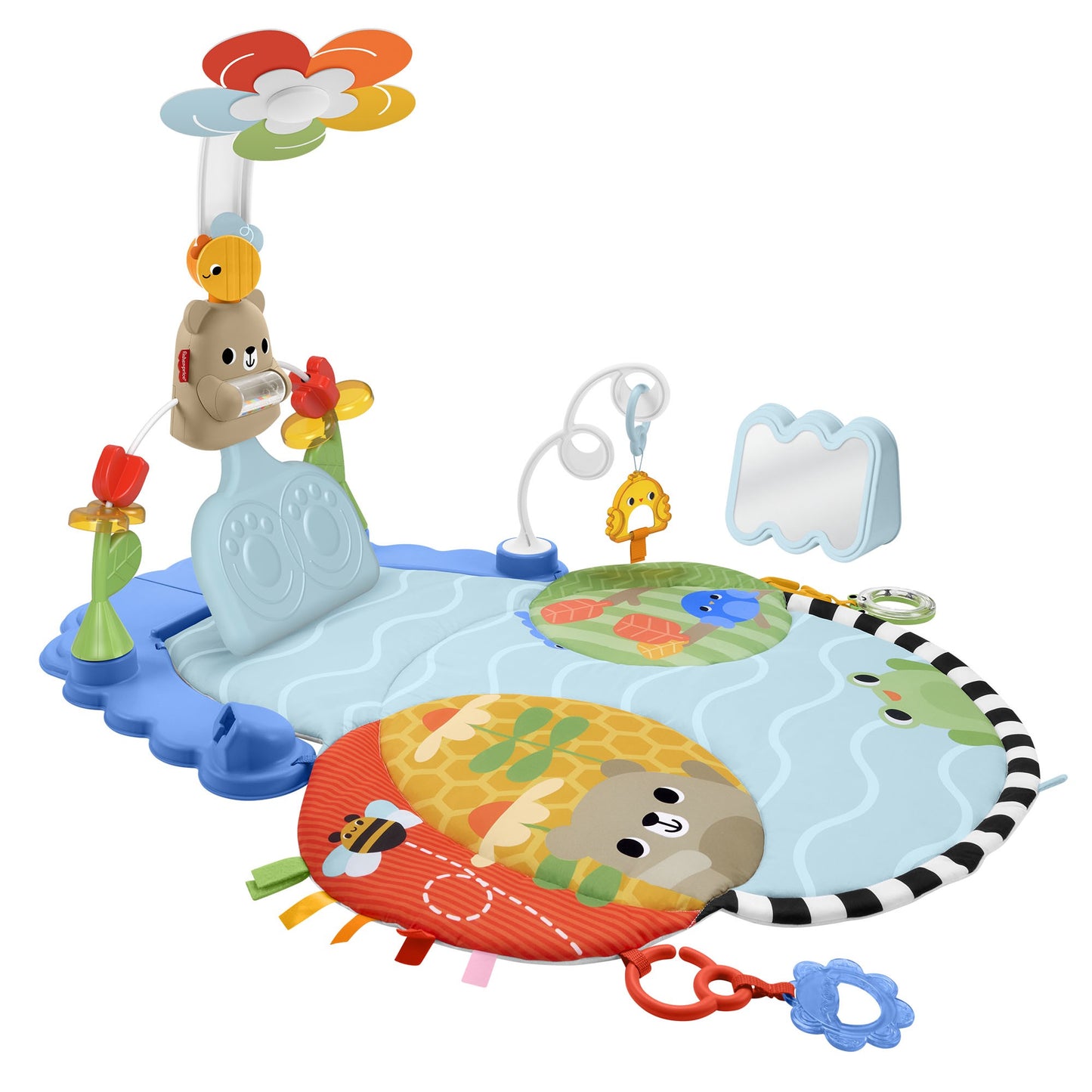 Baby Activity Gym with Kick-Activated Mobile and Mirror