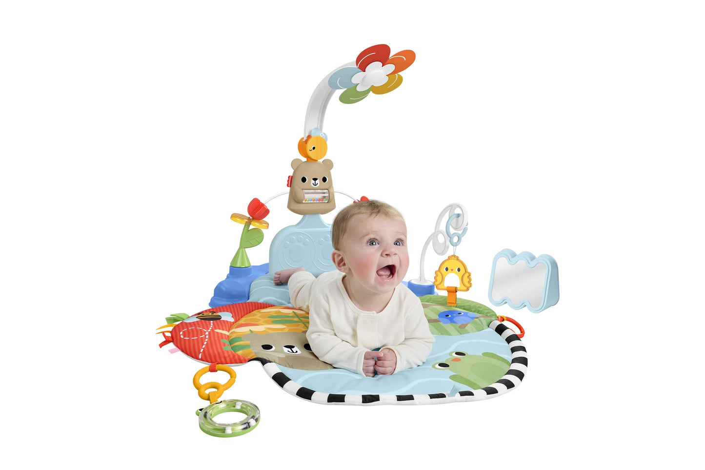 Baby Activity Gym with Kick-Activated Mobile and Mirror