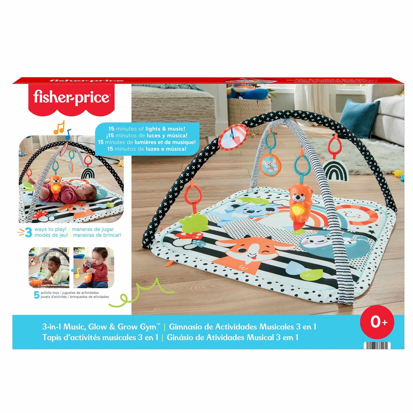 Baby Activity Mat with Music & Light-Up Otter Toy